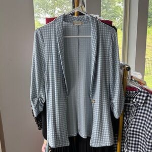 Altar'd State Blue Gingham Blazer